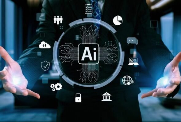 Human,Interact,With,Ai,Artificial,Intelligence,Brain,Processor,In,Concept